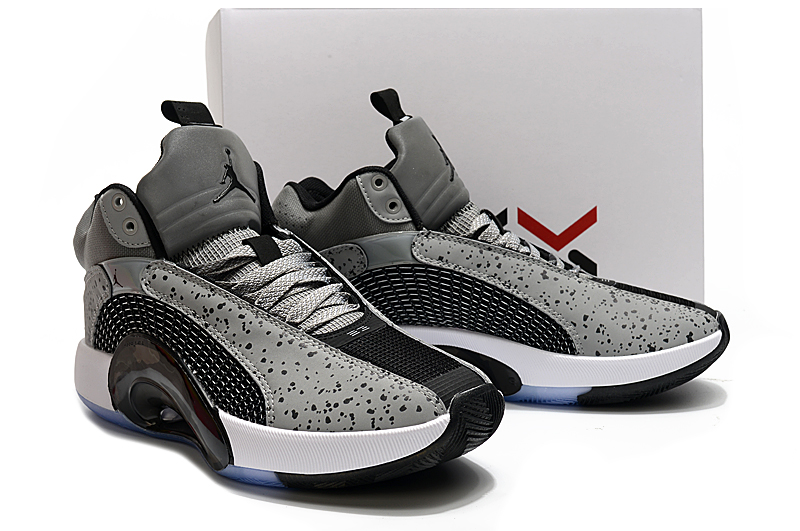 2020 Air Jordan 35 Grey Black Ice Sole Shoes - Click Image to Close